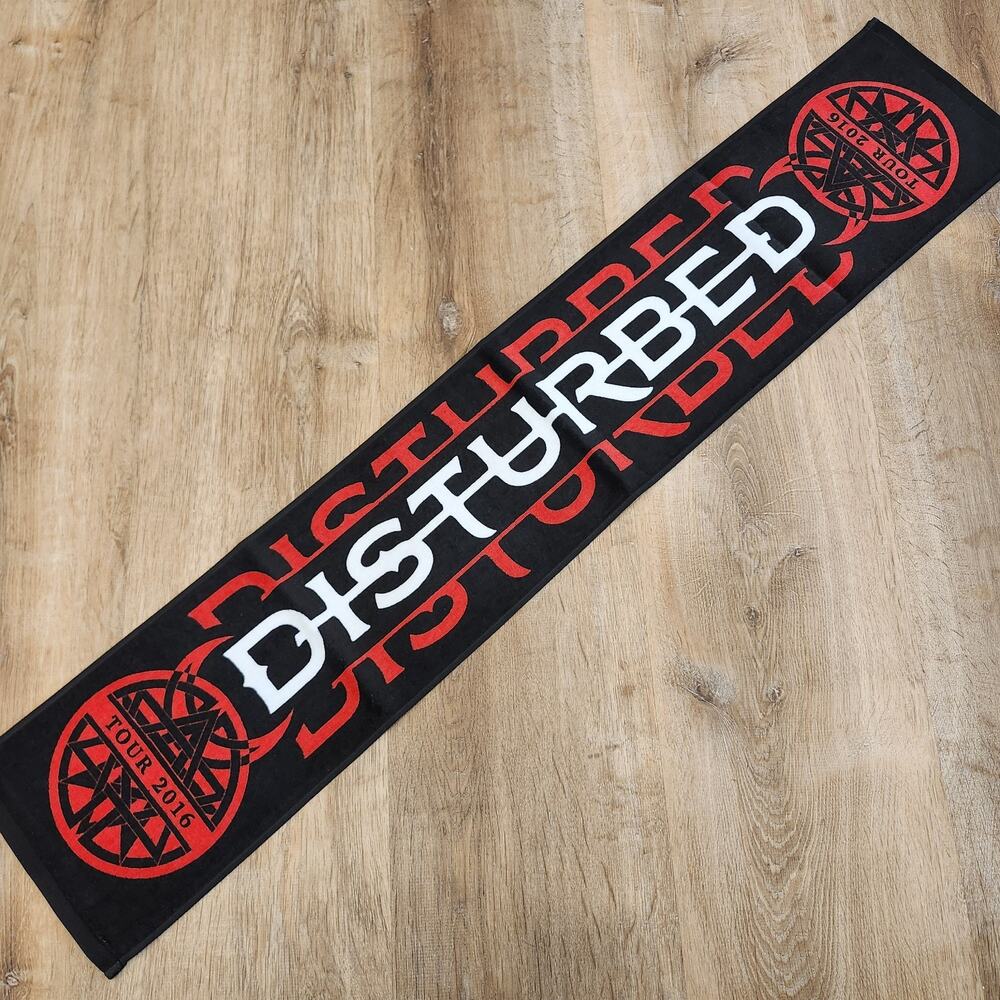 NOS Disturbed OzzFest Japan 2016 Muffler Towel Rare HTF Authentic Merch Metal